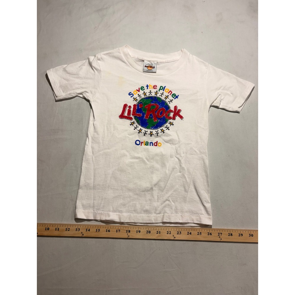 Vintage Hard Rock Cafe Orlando Lil Rock Save the Planet T-Shirt Kids Medium